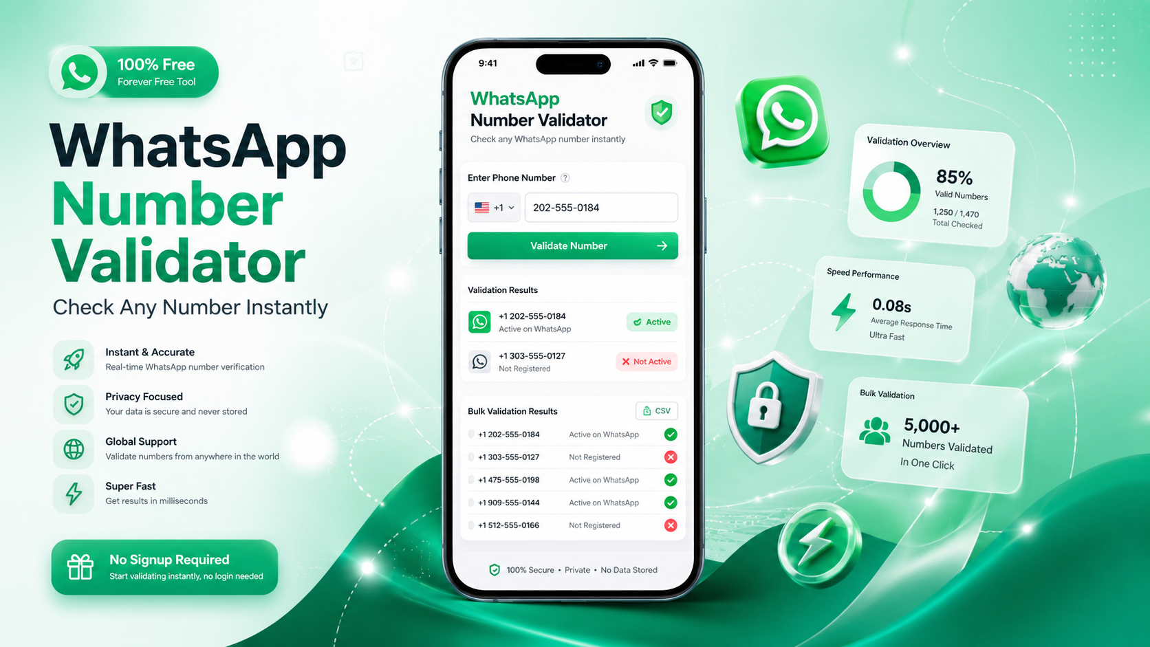 WhatsApp Number Validator Free — Check If Any Phone Number Has WhatsApp (2026)